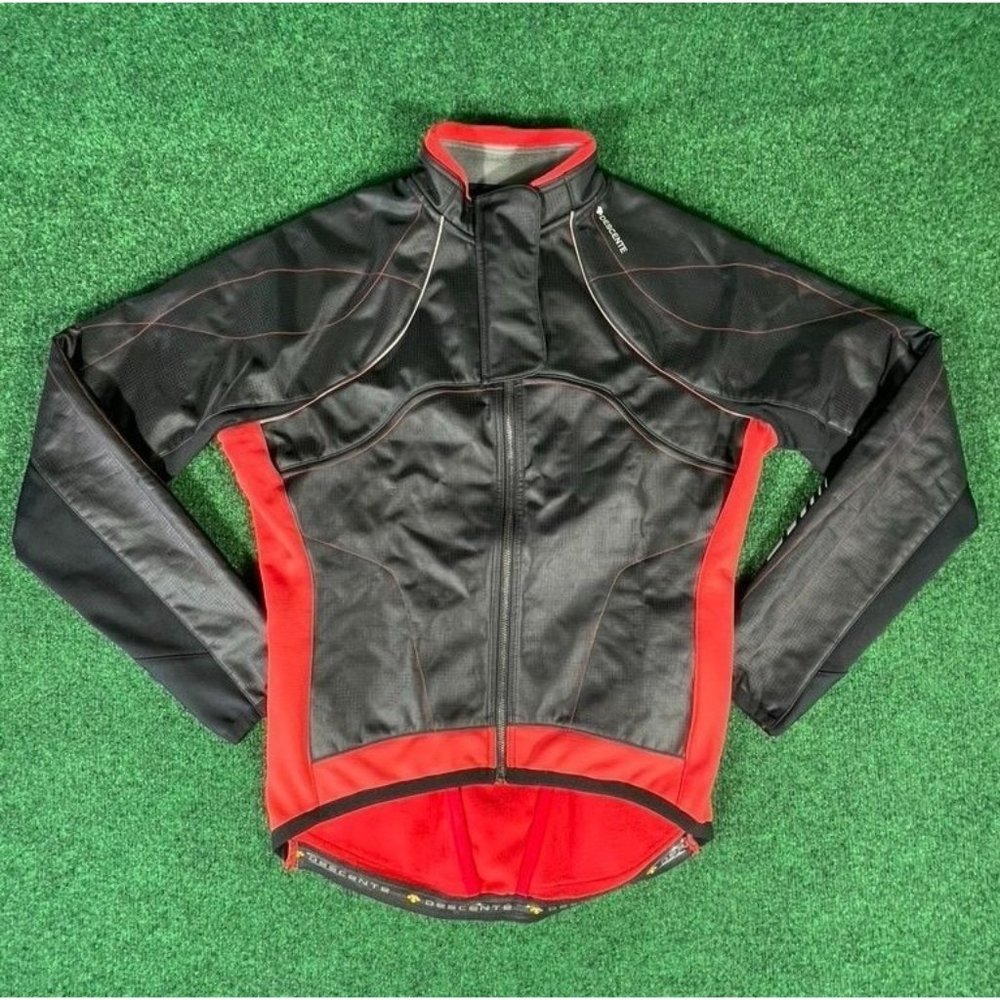 Descente Wind‎ Breaker Black / Pink Cycling Jacket Womens Sz Medium